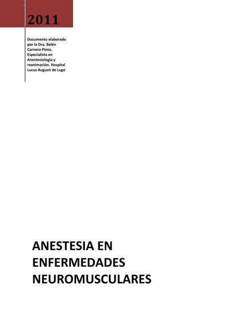 anestesia en enfermedades neuromusculares - ASEM Galicia