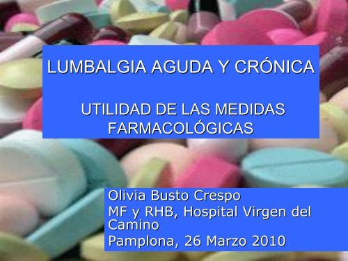 Tratamiento farmacologico para la lumbalgia