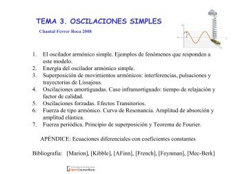 TEMA 3. OSCILACIONES SIMPLES