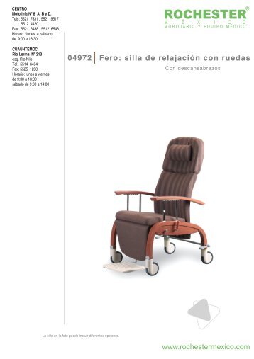 Fero: silla de relajación con ruedas 04972 - Rochester Mexico