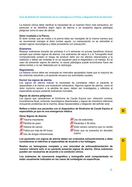 Tratamiento de la Lumbalgia aguda - Centro Cochrane para ...