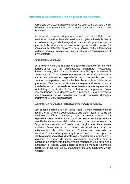 Tratamiento de la Lumbalgia aguda - Centro Cochrane para ...