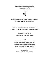 análisis del despacho del sistema de generación de el salvador ...