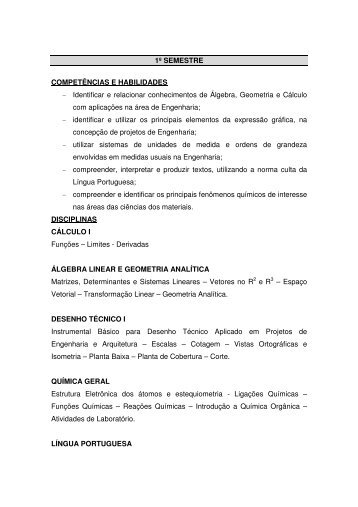 1º SEMESTRE COMPETÊNCIAS E HABILIDADES ... - Unama