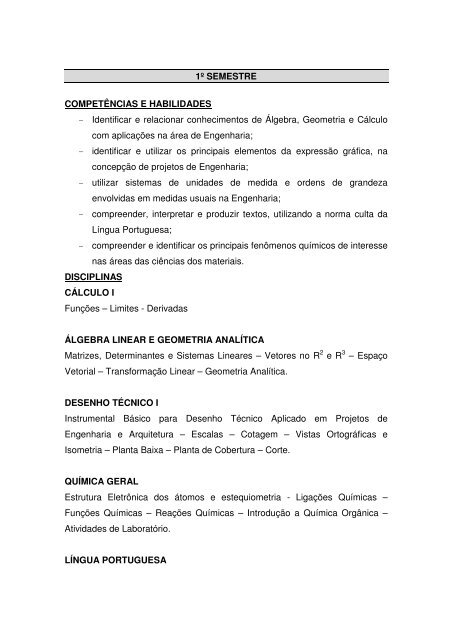 1º SEMESTRE COMPETÊNCIAS E HABILIDADES ... - Unama