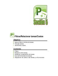 Filtros/Relacionar tareas/Costos - Abaco