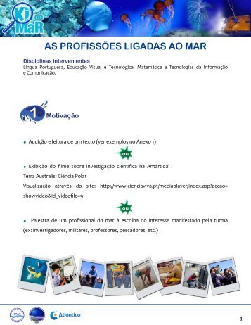 AS PROFISSÕES LIGADAS AO MAR - Ciência Viva