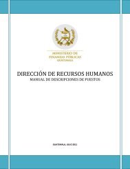 manual de descripciones de puestos - Ministerio de Finanzas Publicas