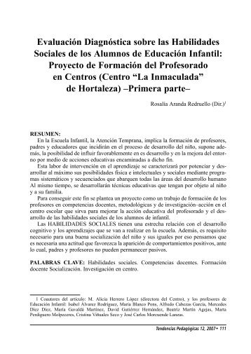 Evaluación Diagnóstica sobre las Habilidades Sociales - Revista ...