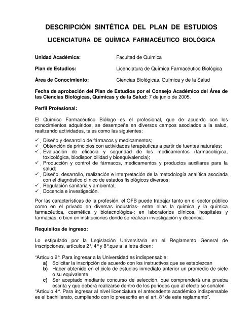 QFB - Dirección General de Administración Escolar - UNAM