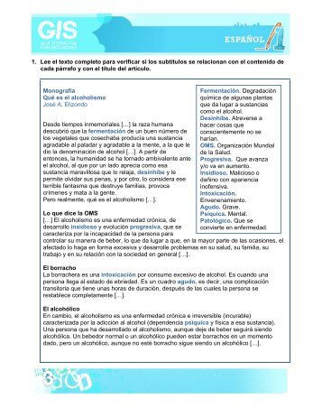 1. Lee el texto completo para verificar si los subtítulos se relacionan ...