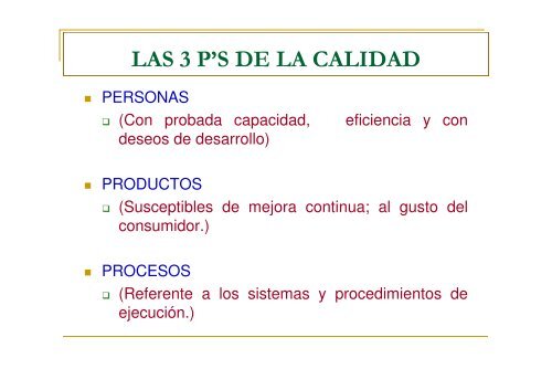 CALIDAD EN EL SERVICIO - Sistema de Gestión de la Calidad