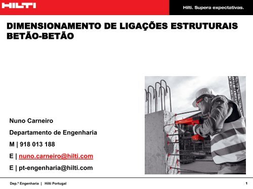 Ligações Betão-Betão - Hilti