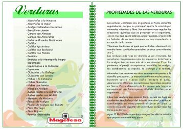 propiedades de las verduras - Magefesa