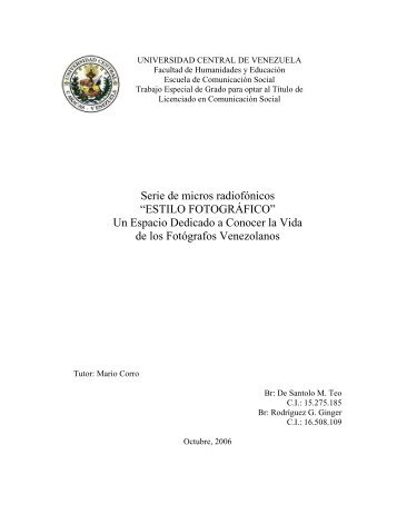 Tesis CO6 D4.pdf - Saber UCV - Universidad Central de Venezuela