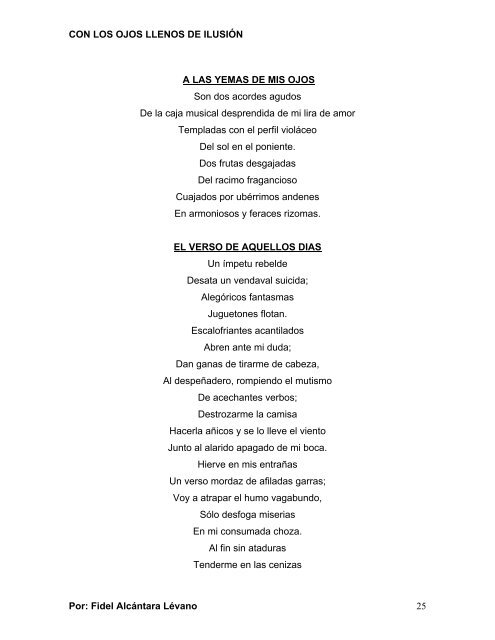 CON LOS OJOS LLENOS DE ILUSIÓN EL DELIRIO ... - Poemaria