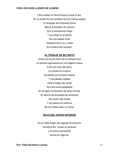 CON LOS OJOS LLENOS DE ILUSIÓN EL DELIRIO ... - Poemaria