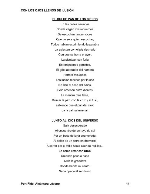 CON LOS OJOS LLENOS DE ILUSIÓN EL DELIRIO ... - Poemaria