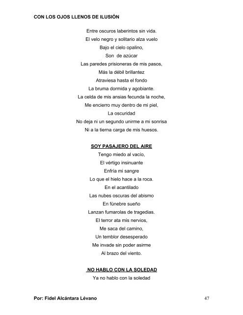 CON LOS OJOS LLENOS DE ILUSIÓN EL DELIRIO ... - Poemaria