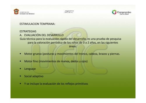 Guía de Estimulación Temprana - Secretaría de Salud del Estado de ...