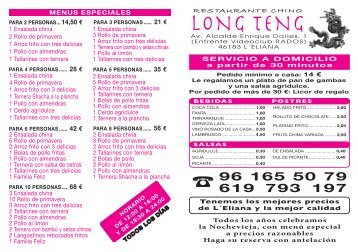 Restaurante Chino Long Teng La Eliana - Vivaleliana!