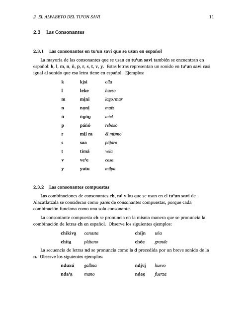 Gramática del Tu un Savi de Alacatlatzala, Guerrero - SIL International