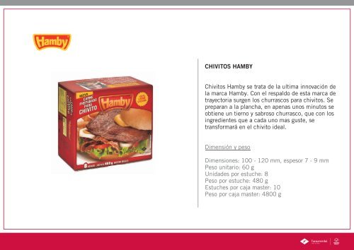 Nuestra línea de hamburguesas Hamby esta hecha de