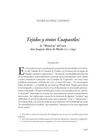 Texto completo (PDF) - Anales del Instituto de Investigaciones ...