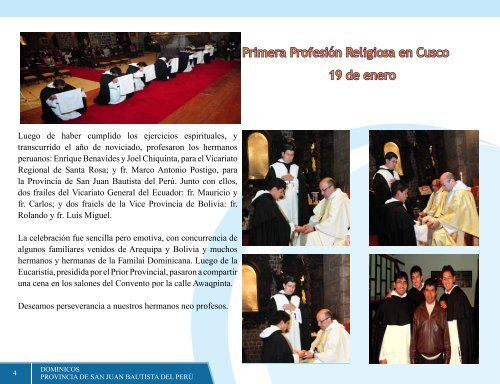 boletin provincial 201... - Conferencia Interprovincial de Dominicos ...