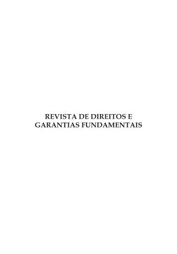 REVISTA DE DIREITOS E GARANTIAS FUNDAMENTAIS - FDV