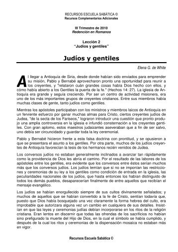 Judíos y gentiles - Escuela Sabática