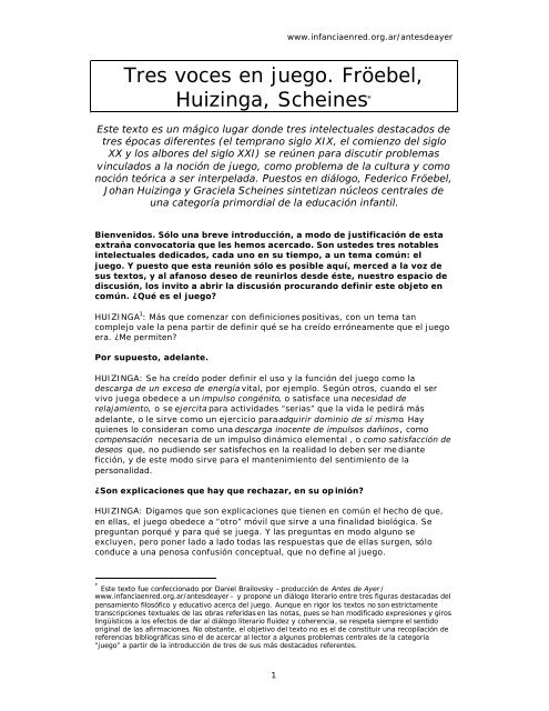 dialogos entrega 22 FRÖEBEL, HUIZINGA ... - glosarioeducativo