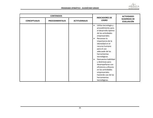 Ofimática - Ministerio de Educación