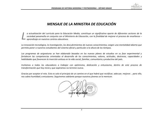 Historia Moderna y Postmoderna - Ministerio de Educación