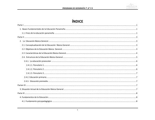 Geografía - Ministerio de Educación