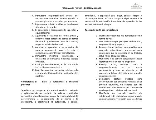 francés 12°-2013 - Ministerio de Educación