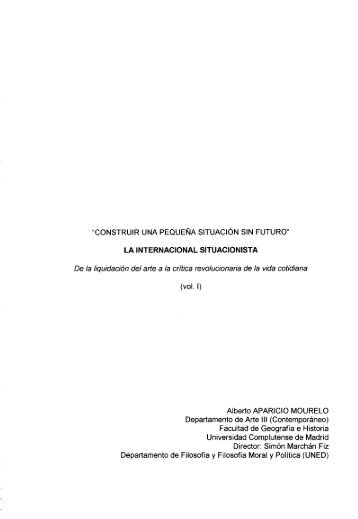 Construir una pequeña situación sin futuro - Universidad ...