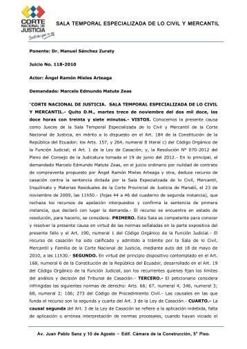 RESOLUCION 118-2010.pdf - Corte Nacional de Justicia