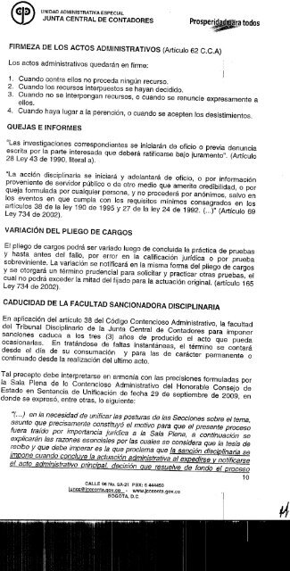 ACUERDO No. 014 DE 2011 - Junta Central de Contadores