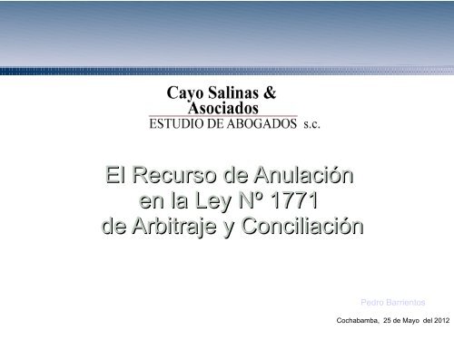 diapositivas recurso de anulación - Cayo Salinas & Asociados