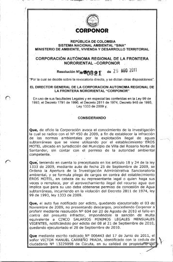 RESOLUCION 821 VICTOR MANUEL CARRENO.pdf - Corponor