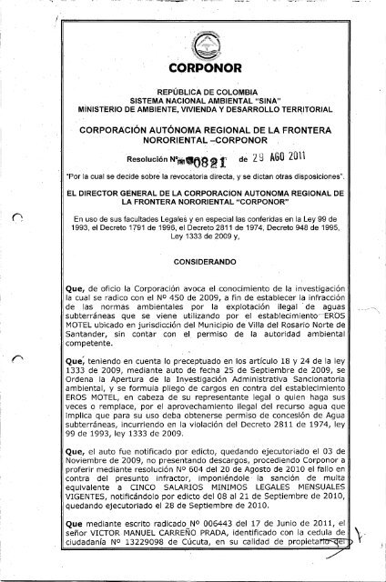 RESOLUCION 821 VICTOR MANUEL CARRENO.pdf - Corponor