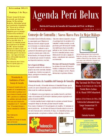 Agenda Peru Belux Febrero.pub - Consulado del Perú en Bruselas ...