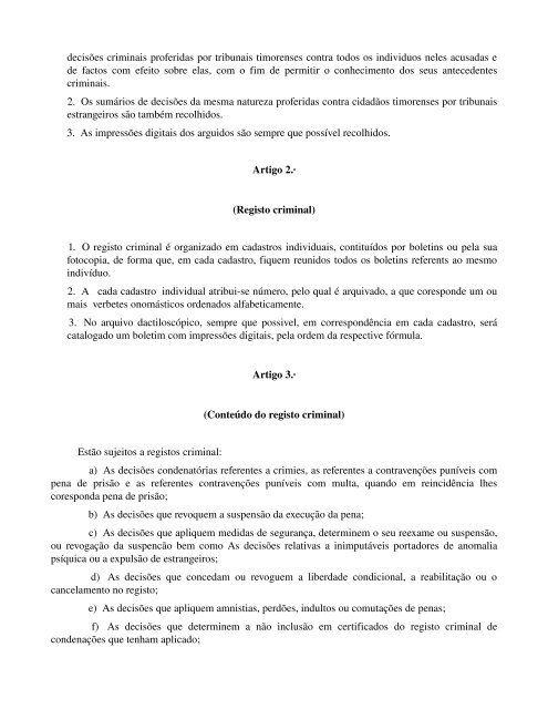 REPÚBLICA DEMOCRÁTICA DE TIMORLESTE DecretoLei n.º 16 ...