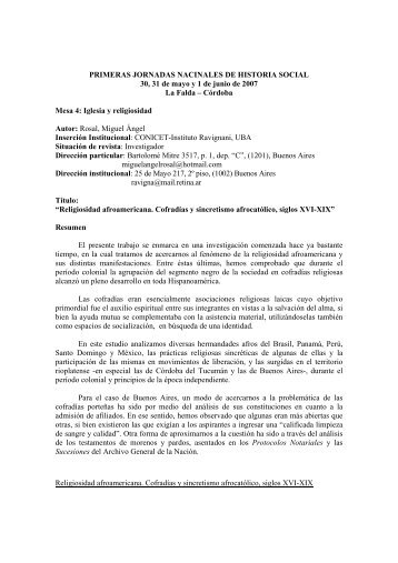 4. Religiosidad afroamericana. Cofradías y sincretismo afrocatólico ...