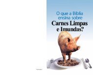 O que a Bíblia ensina acerca de Carnes Limpas e Imundas