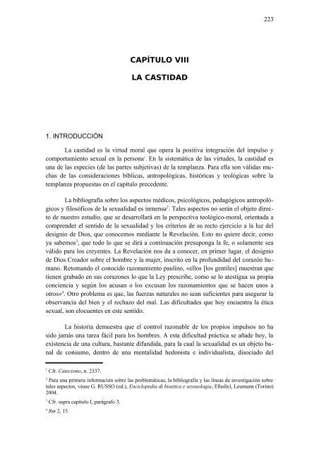 8. La castidad - Etica e Politica