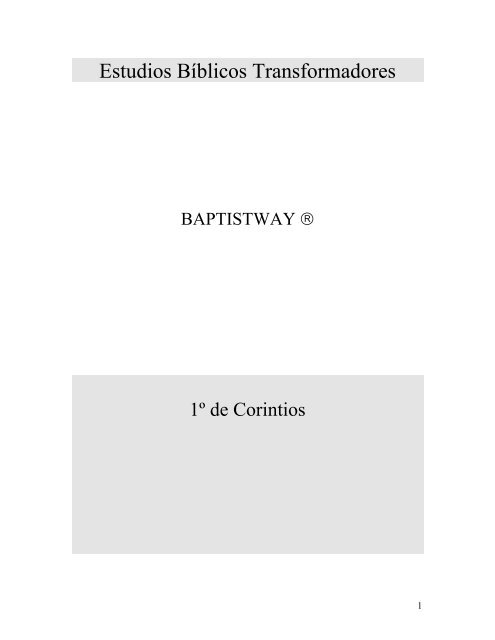 Estudios Bíblicos Transformadores - BaptistWay Press