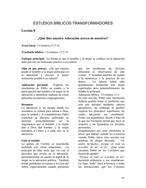 Estudios Bíblicos Transformadores - BaptistWay Press