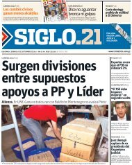 Dice no aguantar bronca ni golpes - Siglo 21